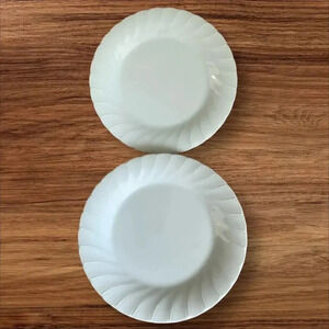 Sheffield Vintage Bone White Porcelain Fine China Dinner Plate 2 Pieces 10.25"